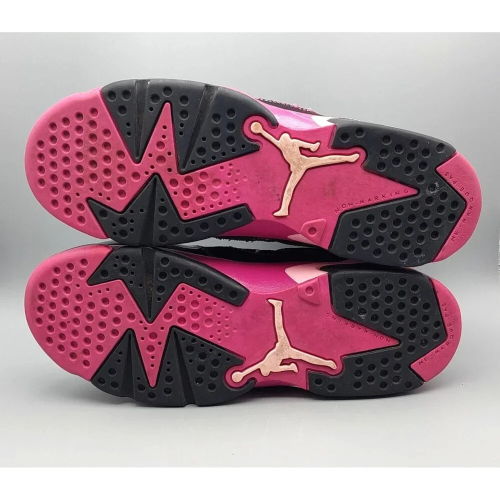 Youth Black Pink NIKE Air Jordan True Flight Tennis Shoes Size 6.5Y HighTop